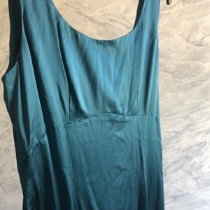 Gorgeous 100% silk teal dress gown.
